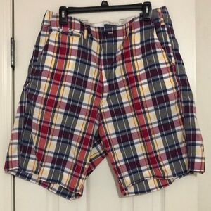 Polo Jeans Company Ralph Lauren‎ Red, Blue, Yellow Plaid Cotton Shorts Mens 36